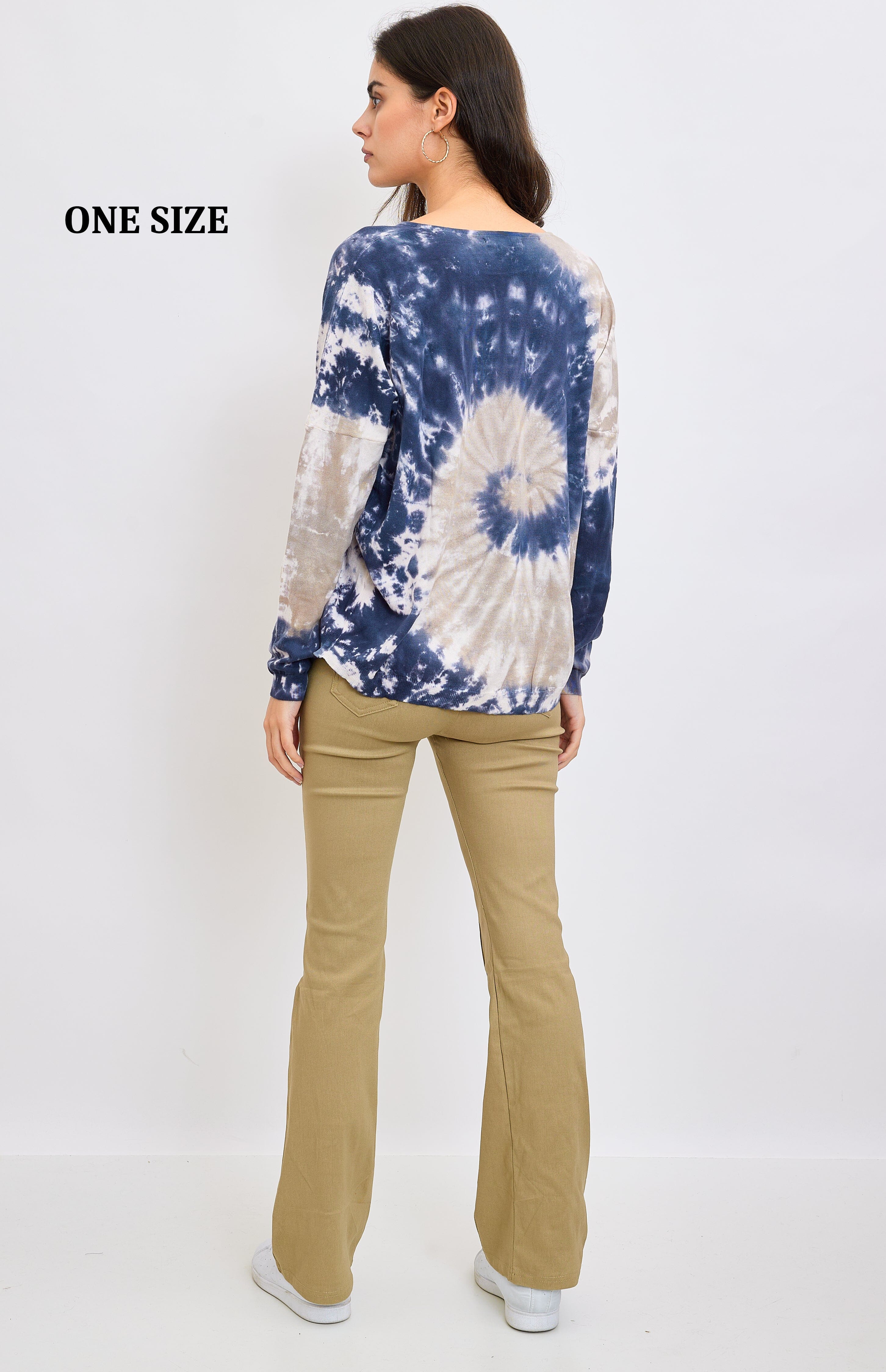 Pull à Col V 100% Coton Tricots (Taille Unique Convient pour 36 au 44) pull