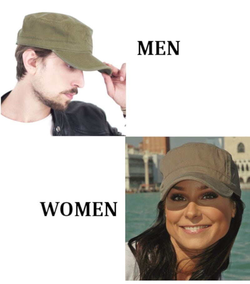 Casquette militaire femme chapeau