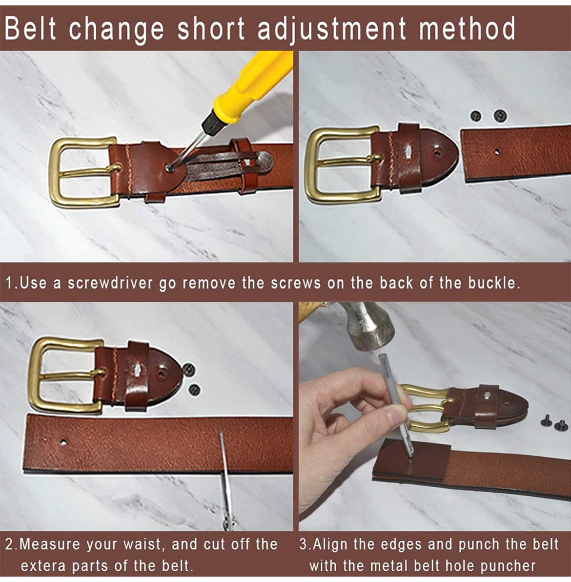 Ceinture Cuir Réglable Largeur 35mm - Homme ceinture