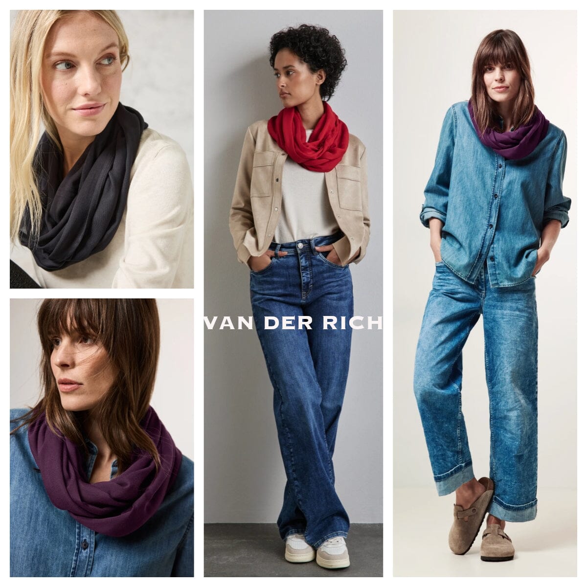 Écharpe Tube Unicolore Confortable Mode Mi-Saison foulard