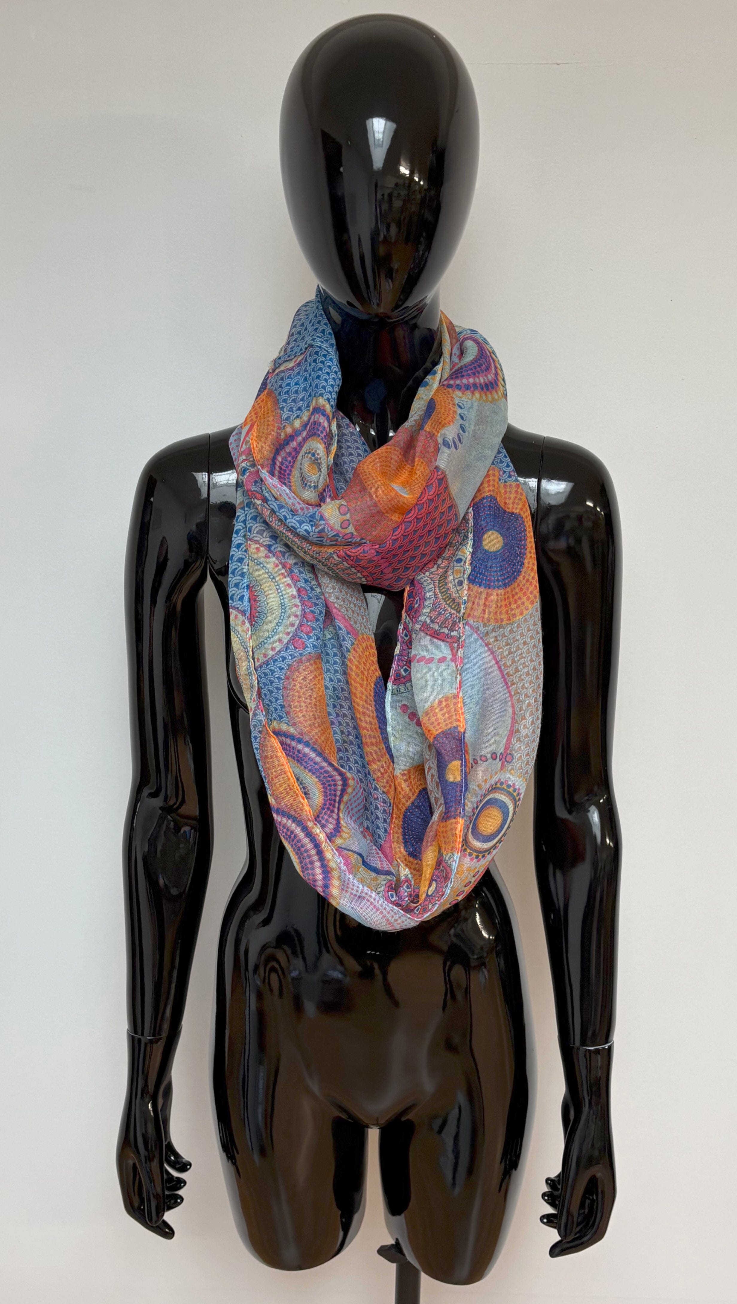 Echarpe ronde avec motif foulard