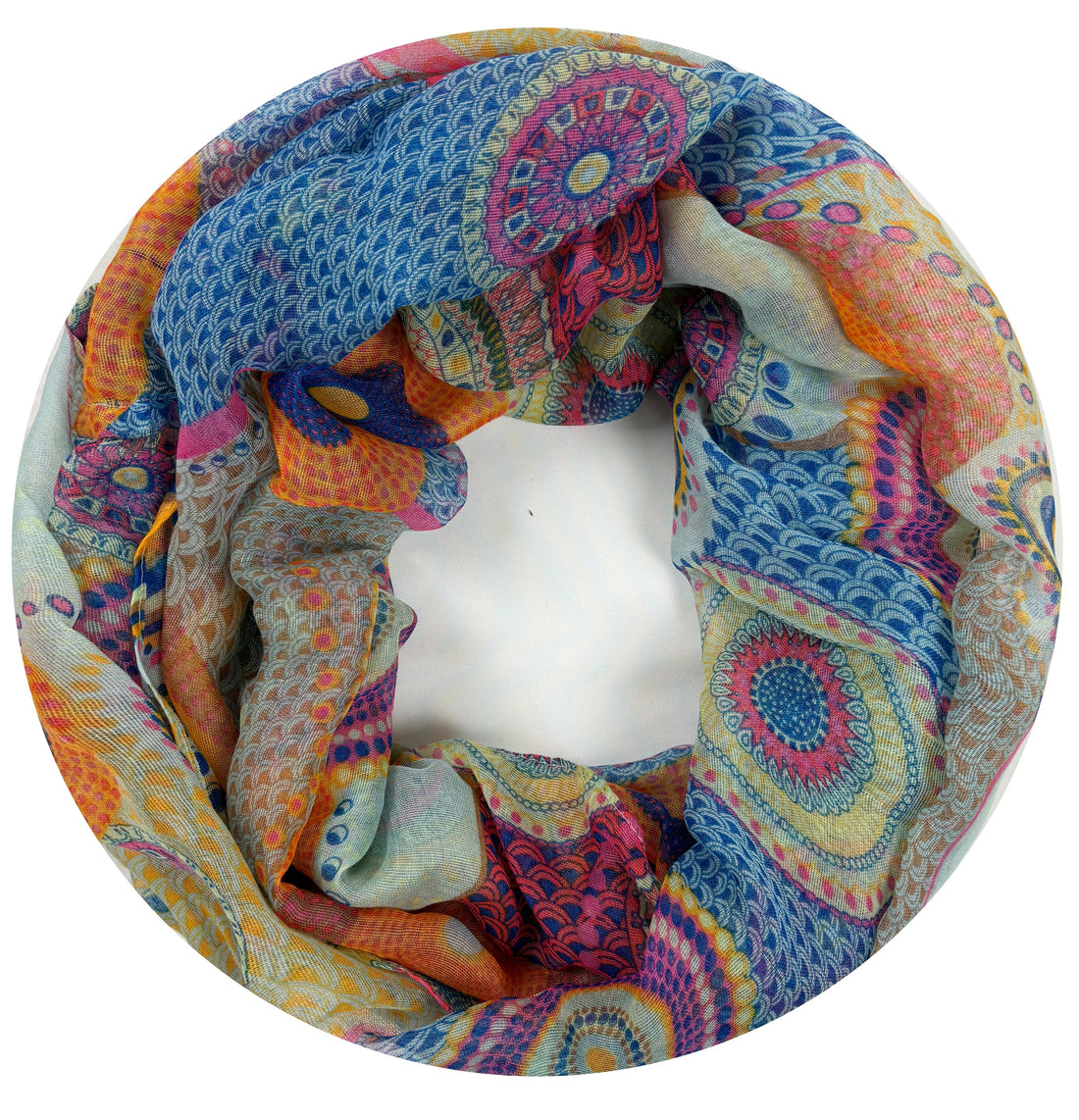 Echarpe ronde avec motif foulard