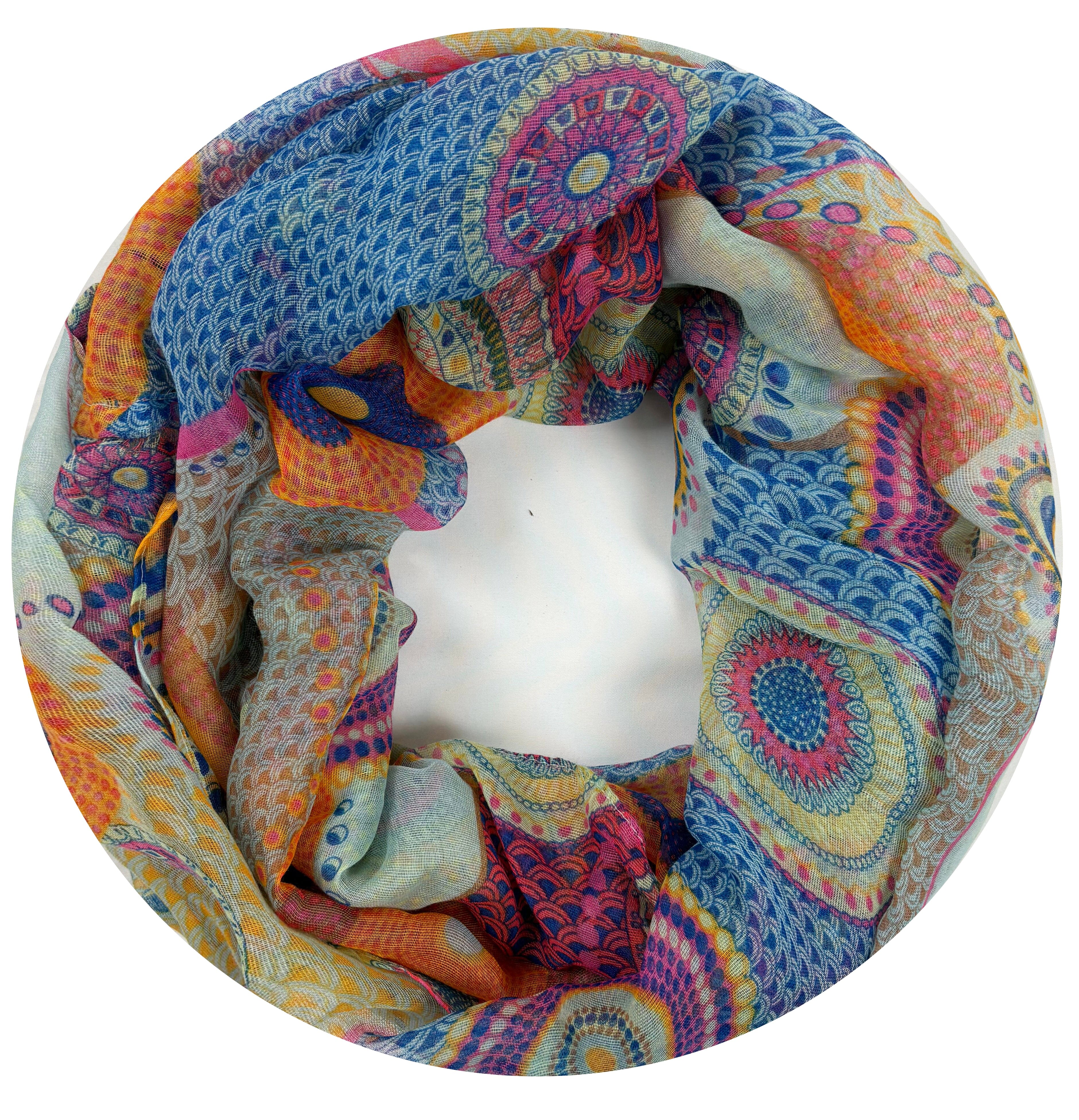 Echarpe ronde avec motif foulard