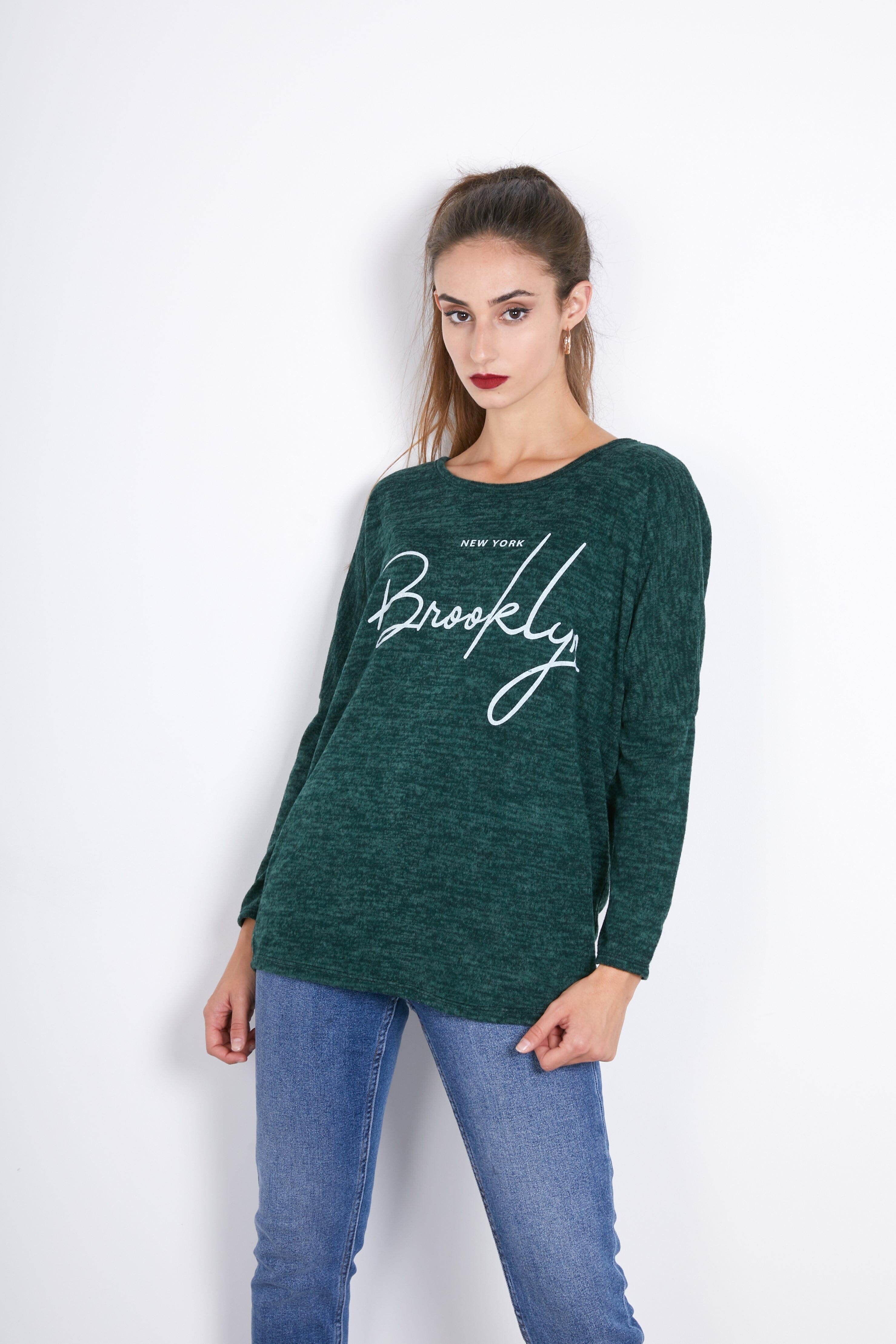 Sweat-Pull Style Oversize imprimé Brooklyn sweat-pull