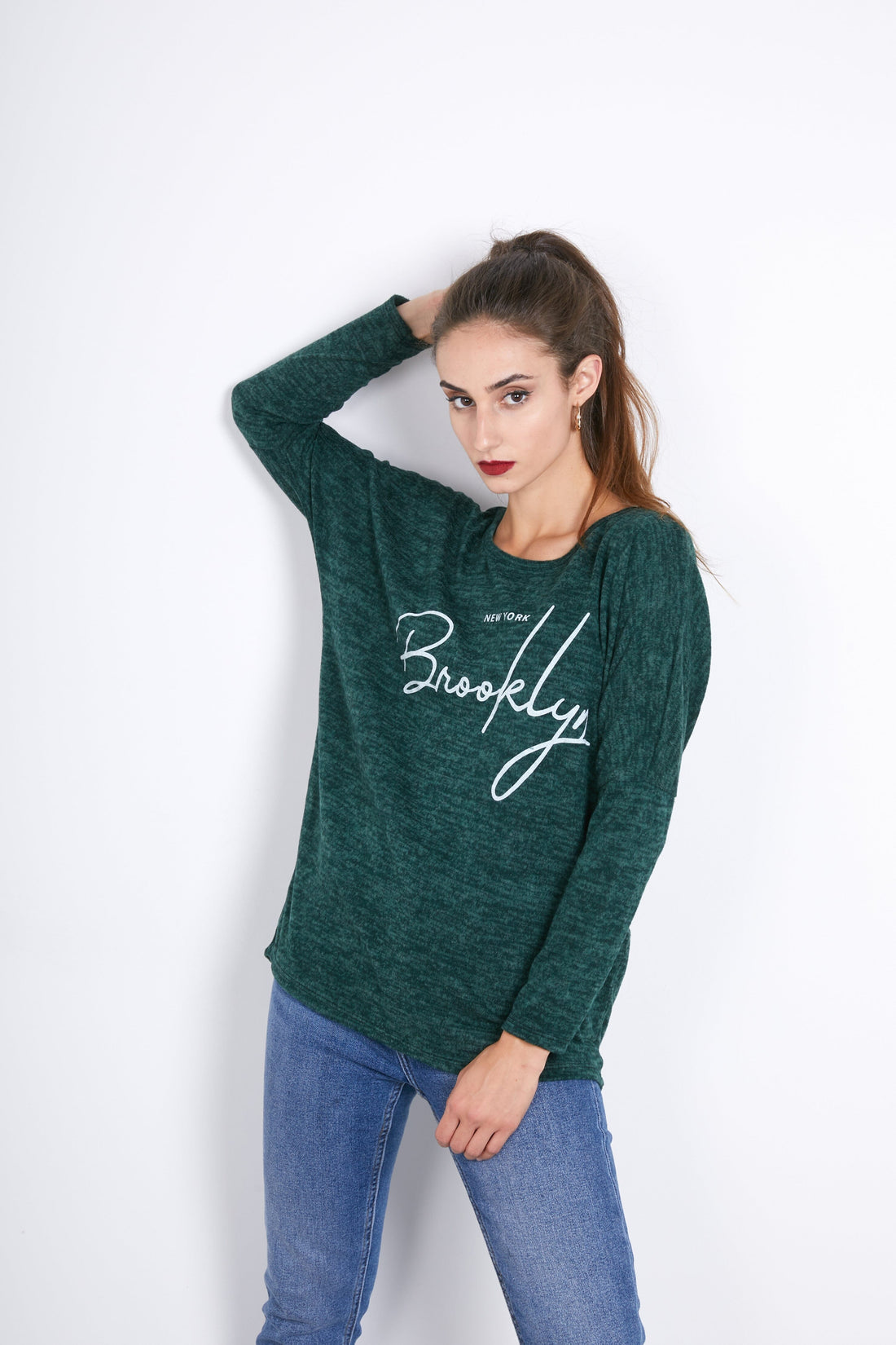 Sweat-Pull Style Oversize imprimé Brooklyn sweat-pull