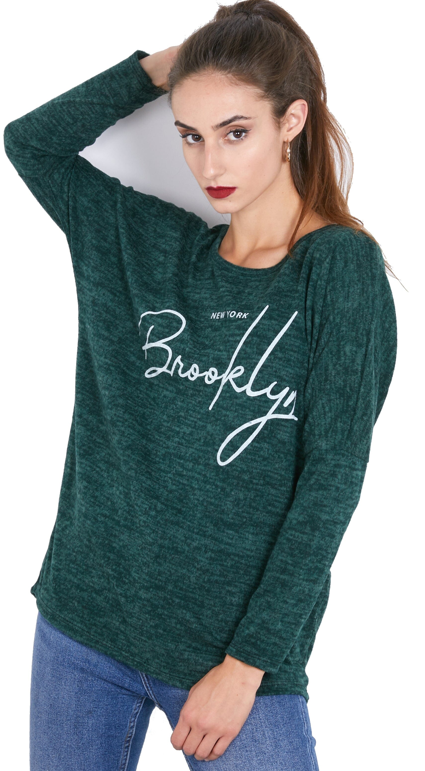 Sweat-Pull Style Oversize imprimé Brooklyn sweat-pull