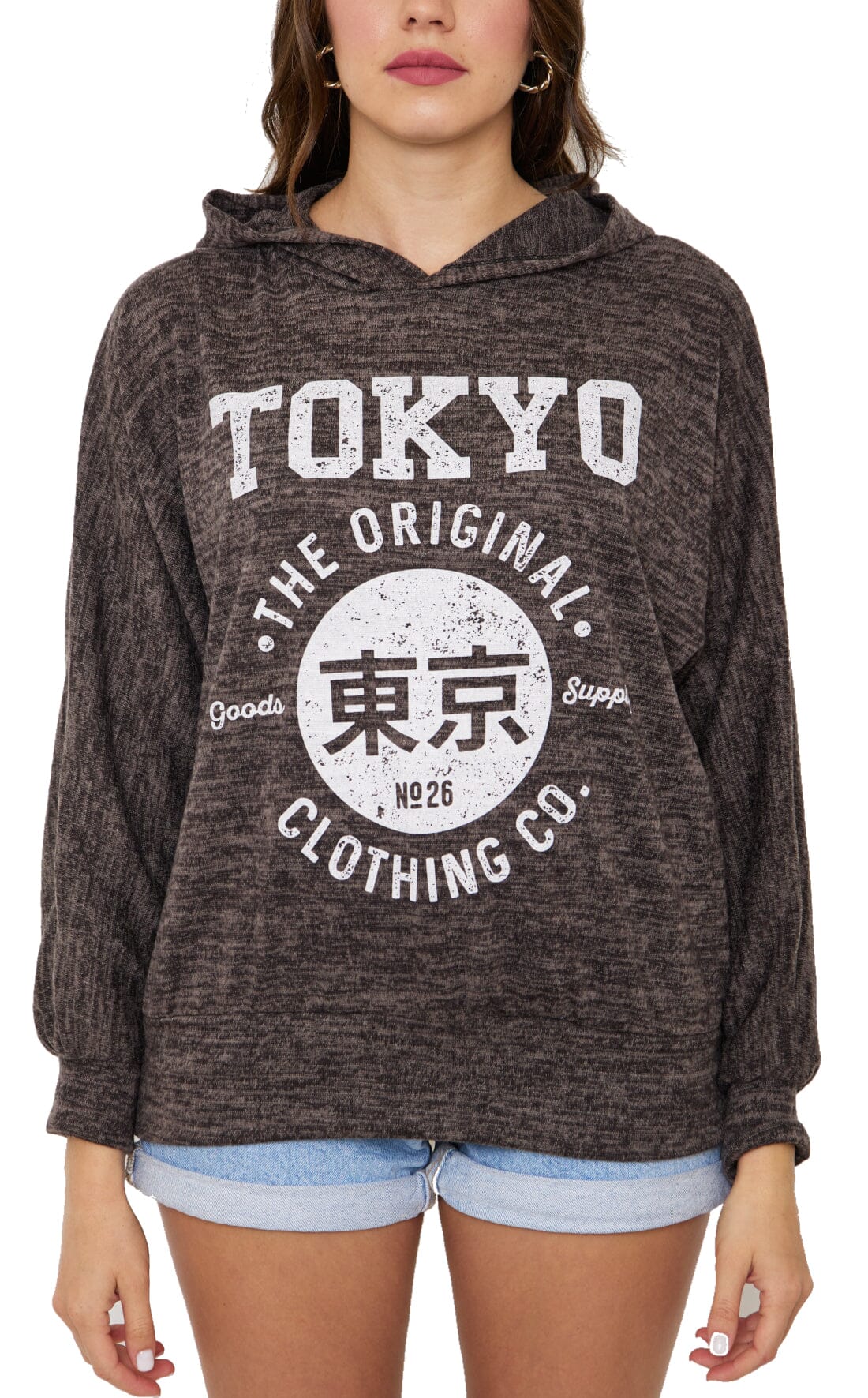 Sweat-Pull Style Oversize imprimé avec Capuche sweat-pull