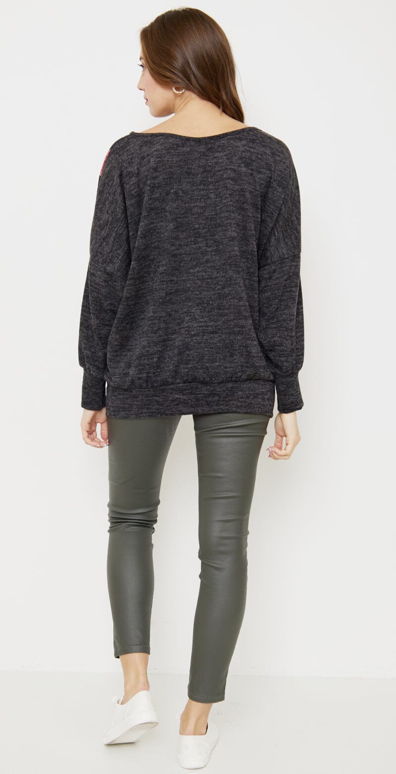 Sweat-Pull ample imprimé fleur sweat-pull