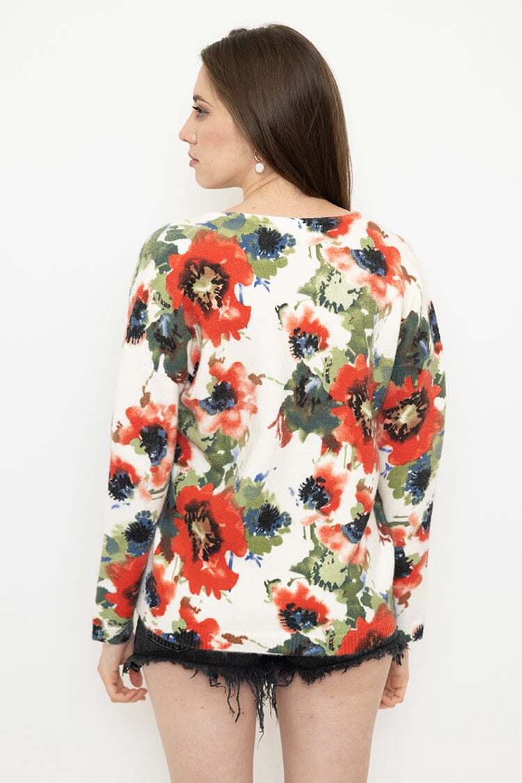 Pull fleuri femme pull