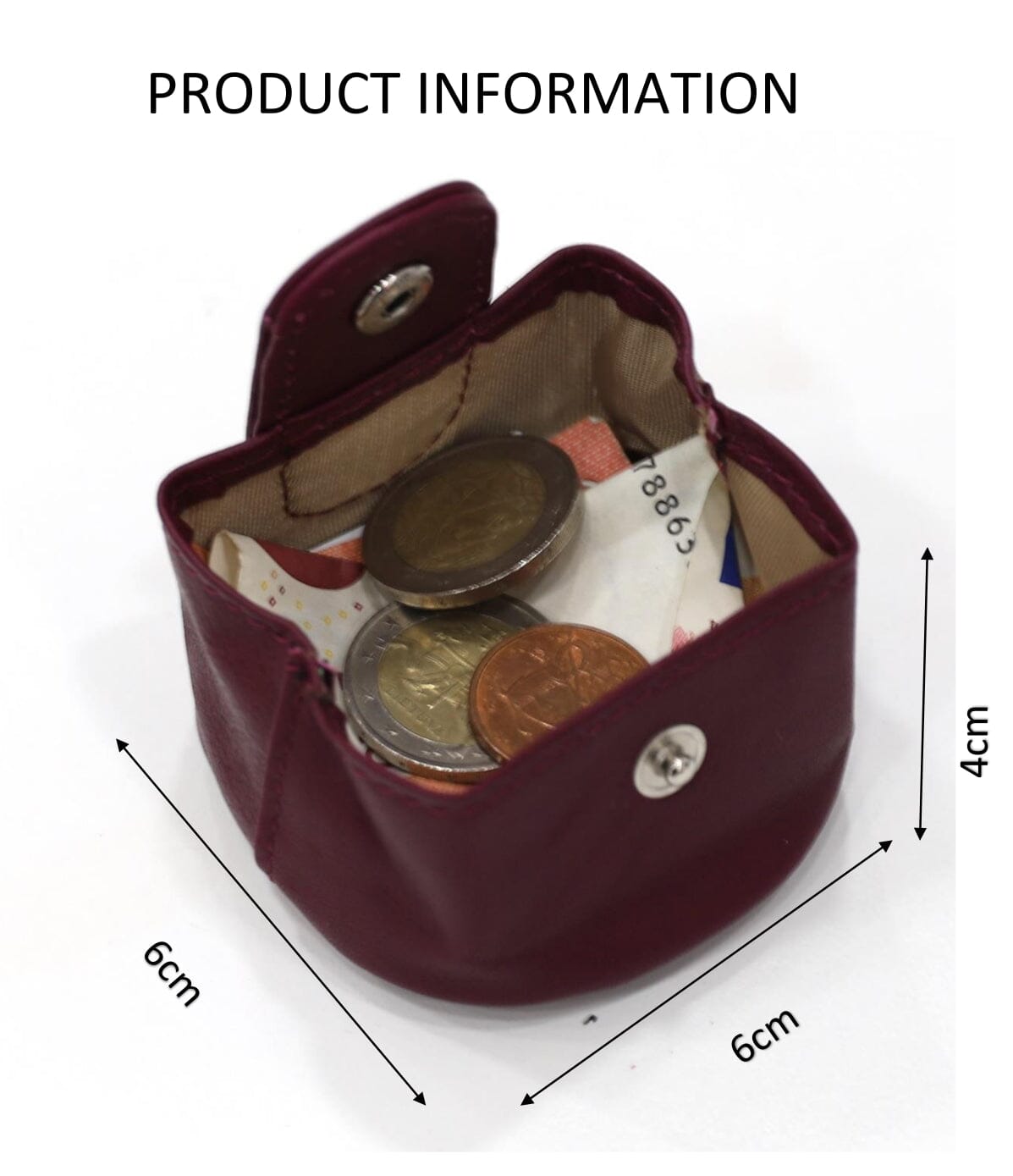 Mini Porte Pièce Monnaie en Cuir Porte Monnaie