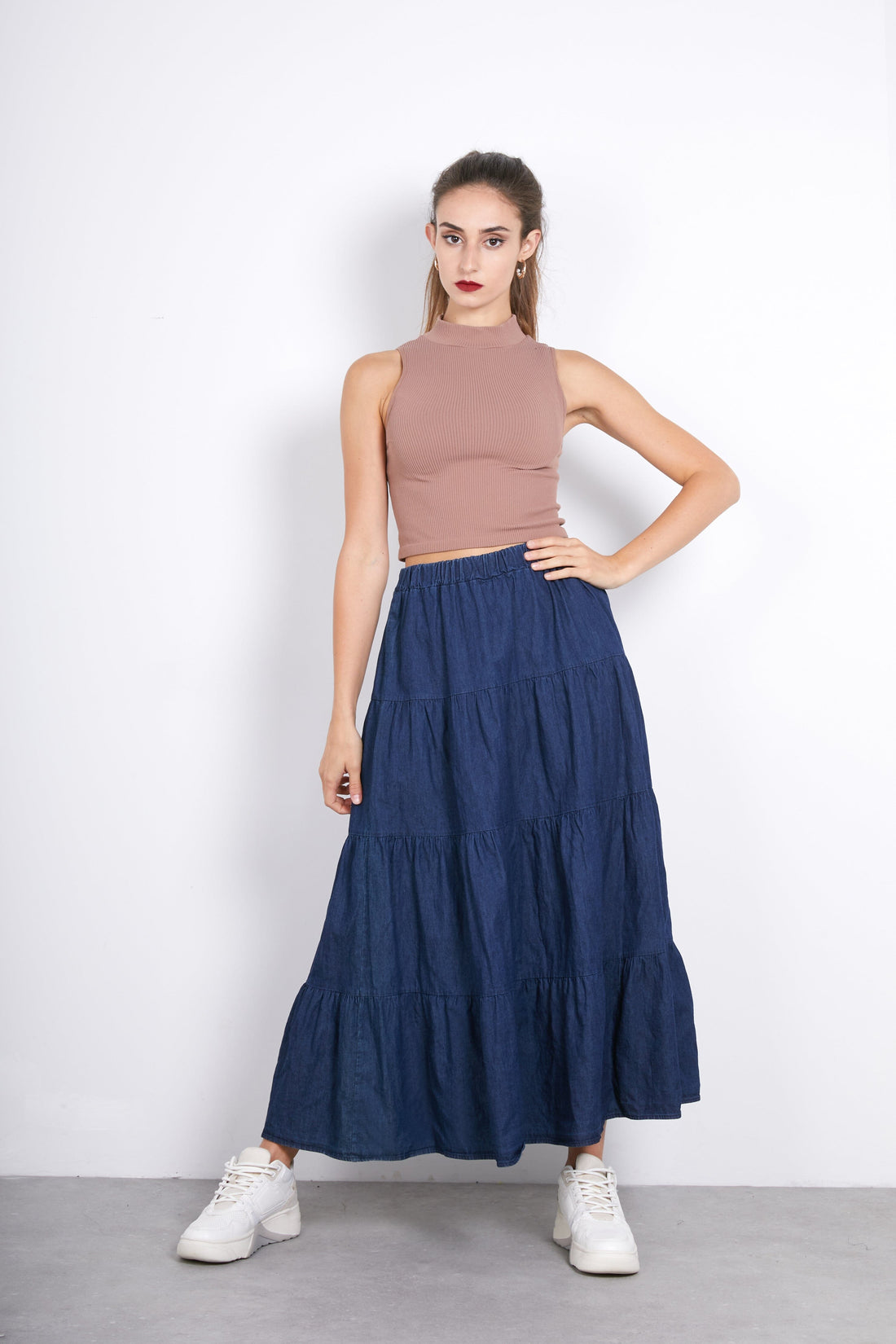 Jupe midi coton jupe