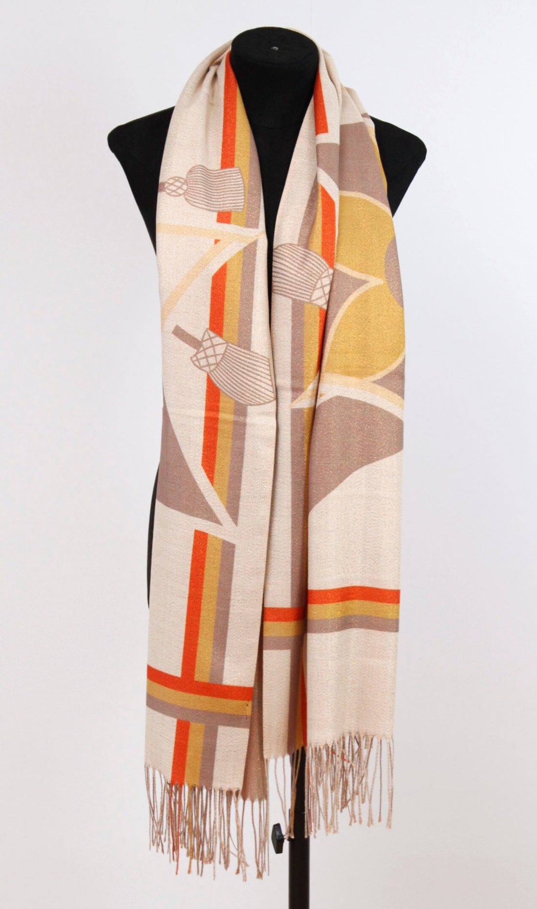 Pashmina Ă Frange Laine Pashimina