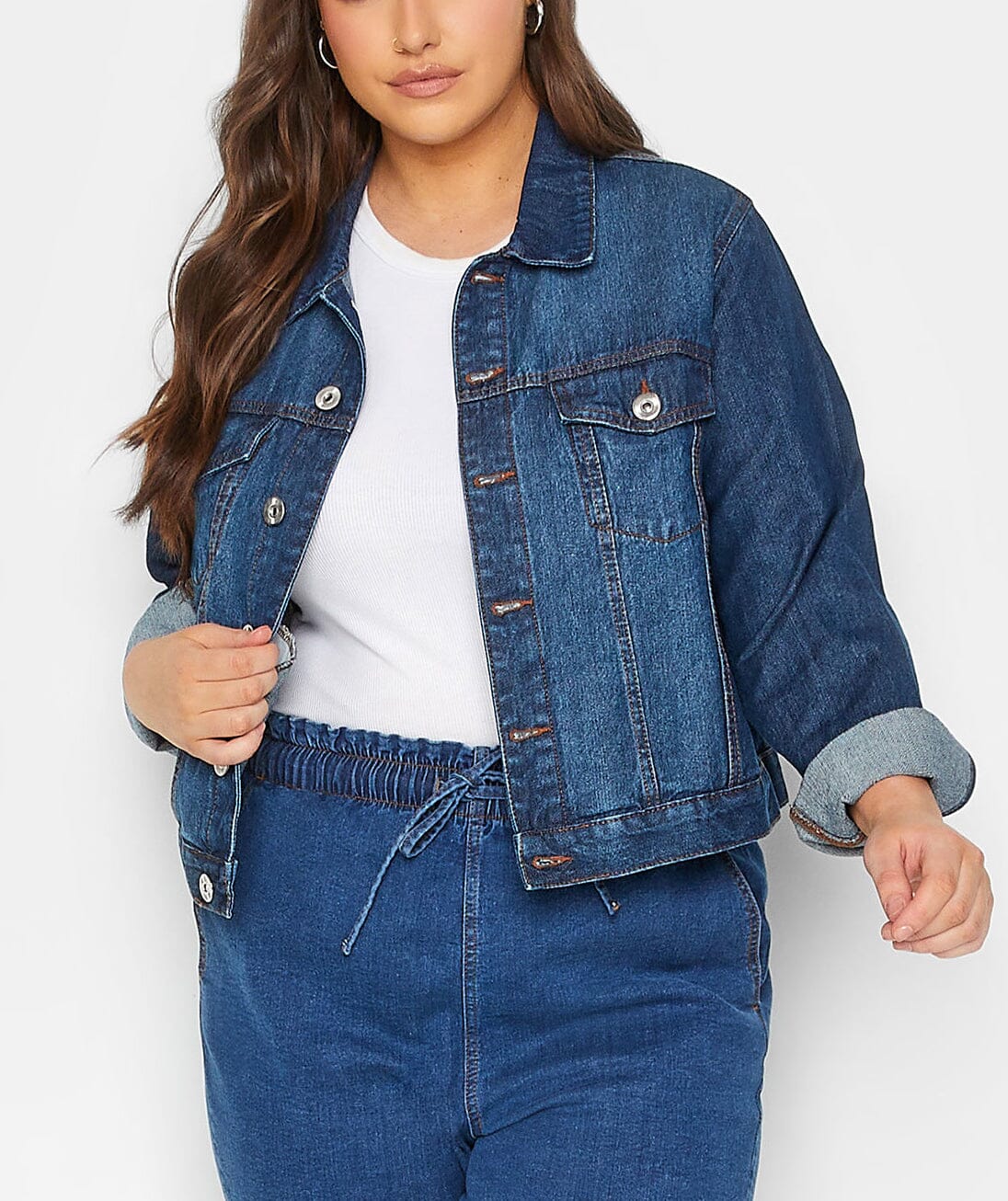 Blouson en jeans grande taille veste