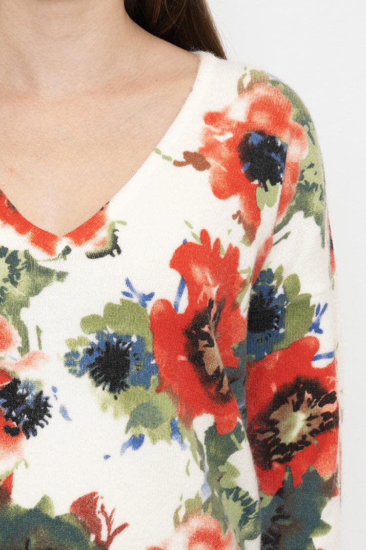 Pull fleuri femme pull