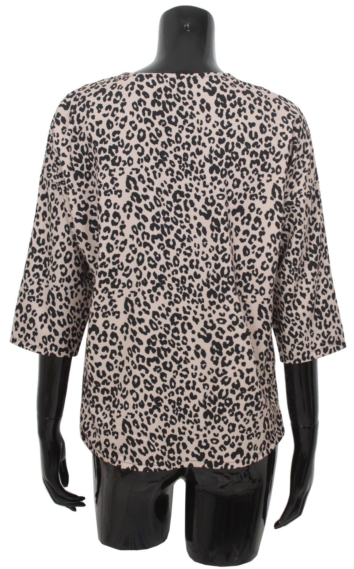 T shirt manches 3/4 motif léopard haut