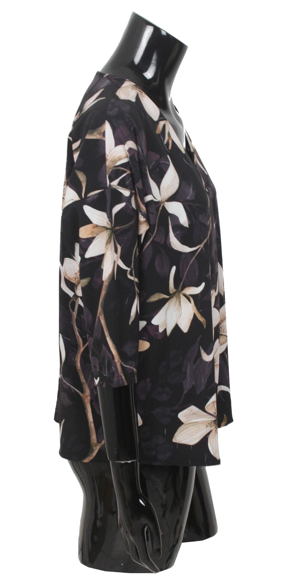 T shirt manches 3/4 motif tulipe femme haut