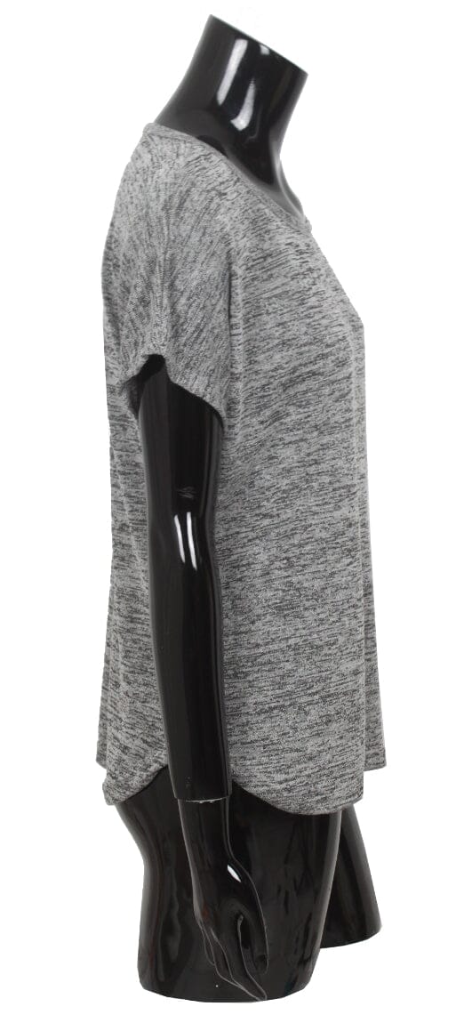 T shirt trous dos chiné haut