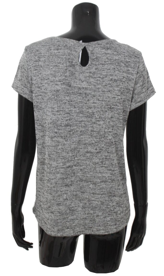 T shirt trous dos chiné haut