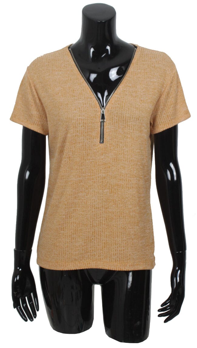 T shirt fermeture zip mi hauteur haut