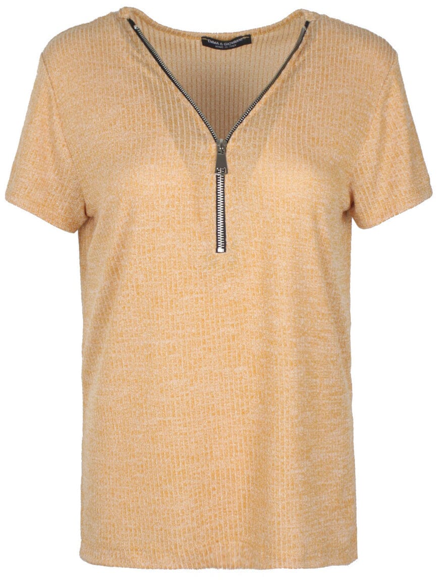 T shirt fermeture zip mi hauteur haut