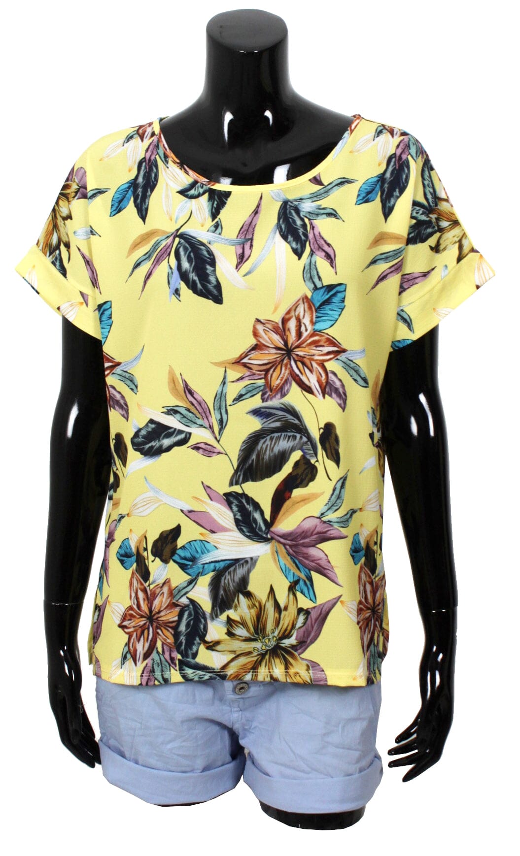 Chemisier voile imprimé fleur haut