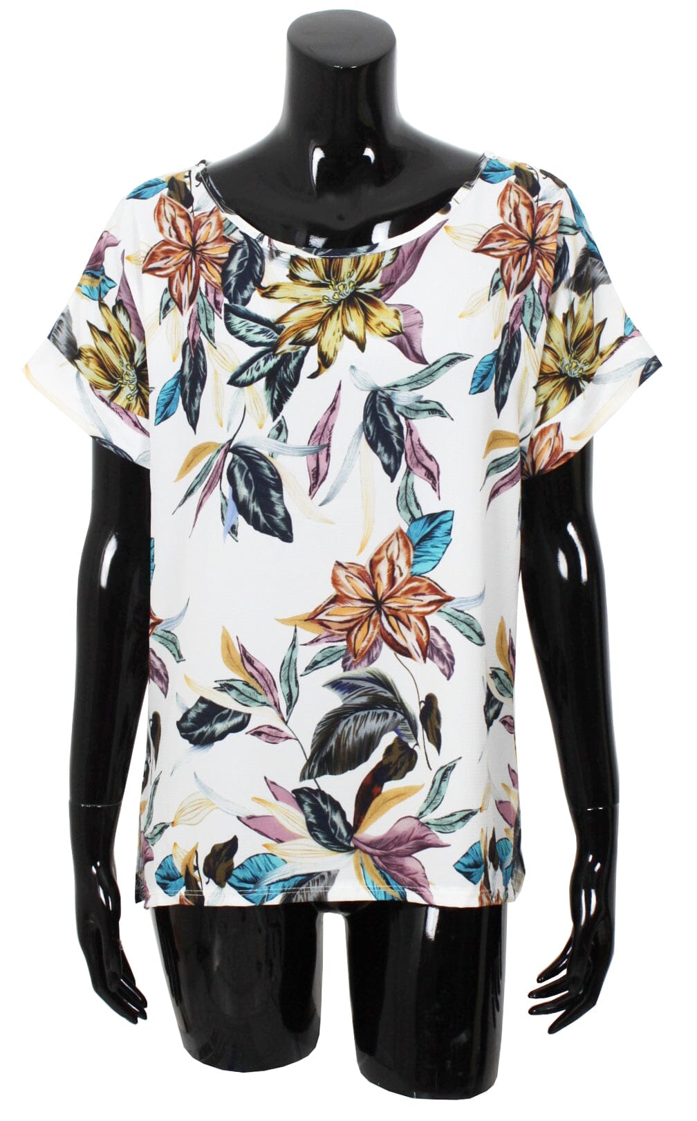 Blouse voile imprimé fleur haut