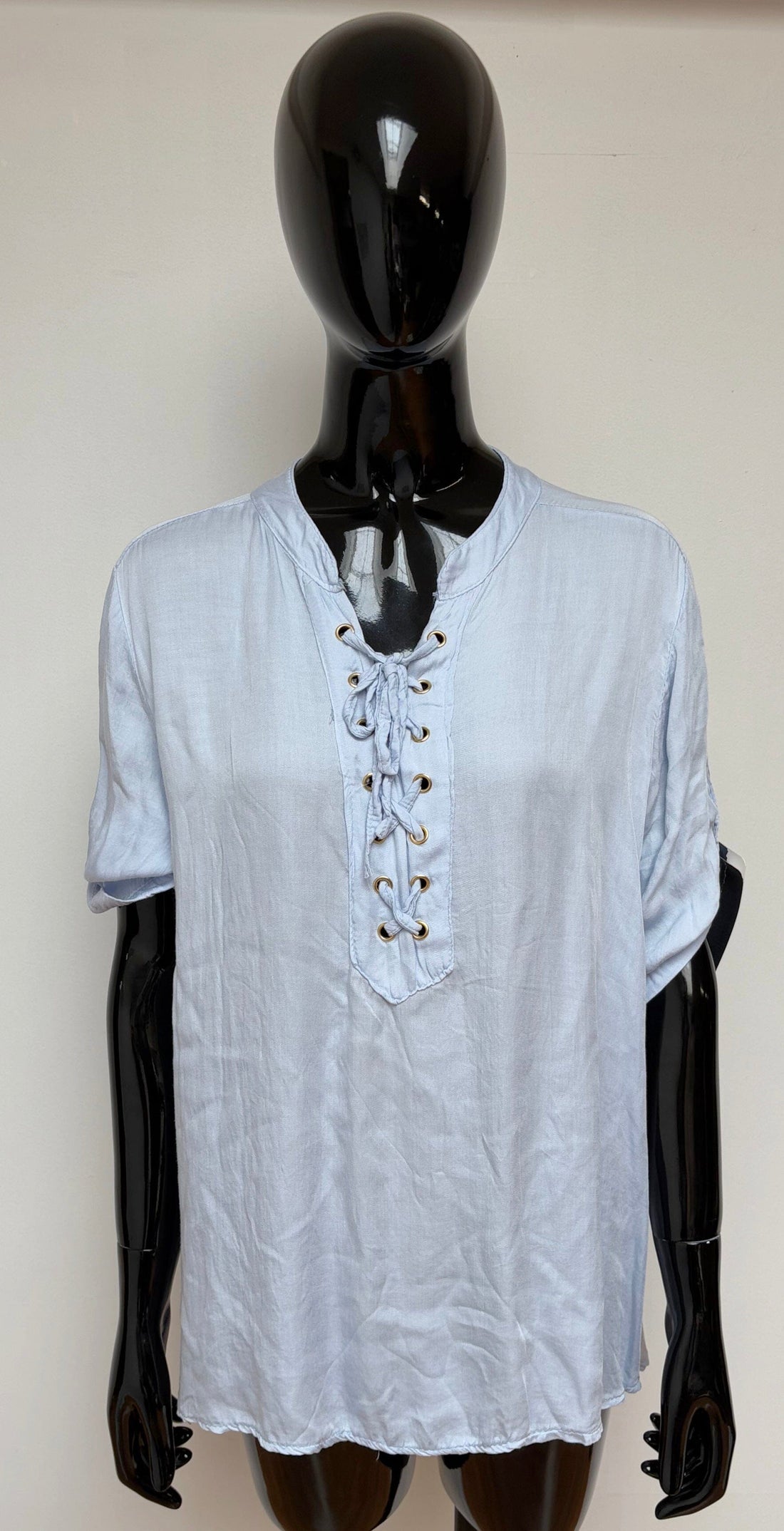 Chemisier haut Bleu Clair