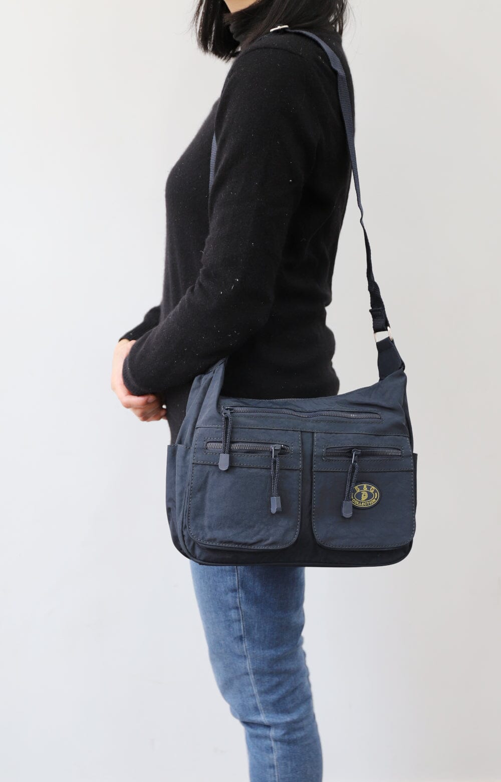 Sac Bandoulière en nylon multi rangement, Ultra léger Sac