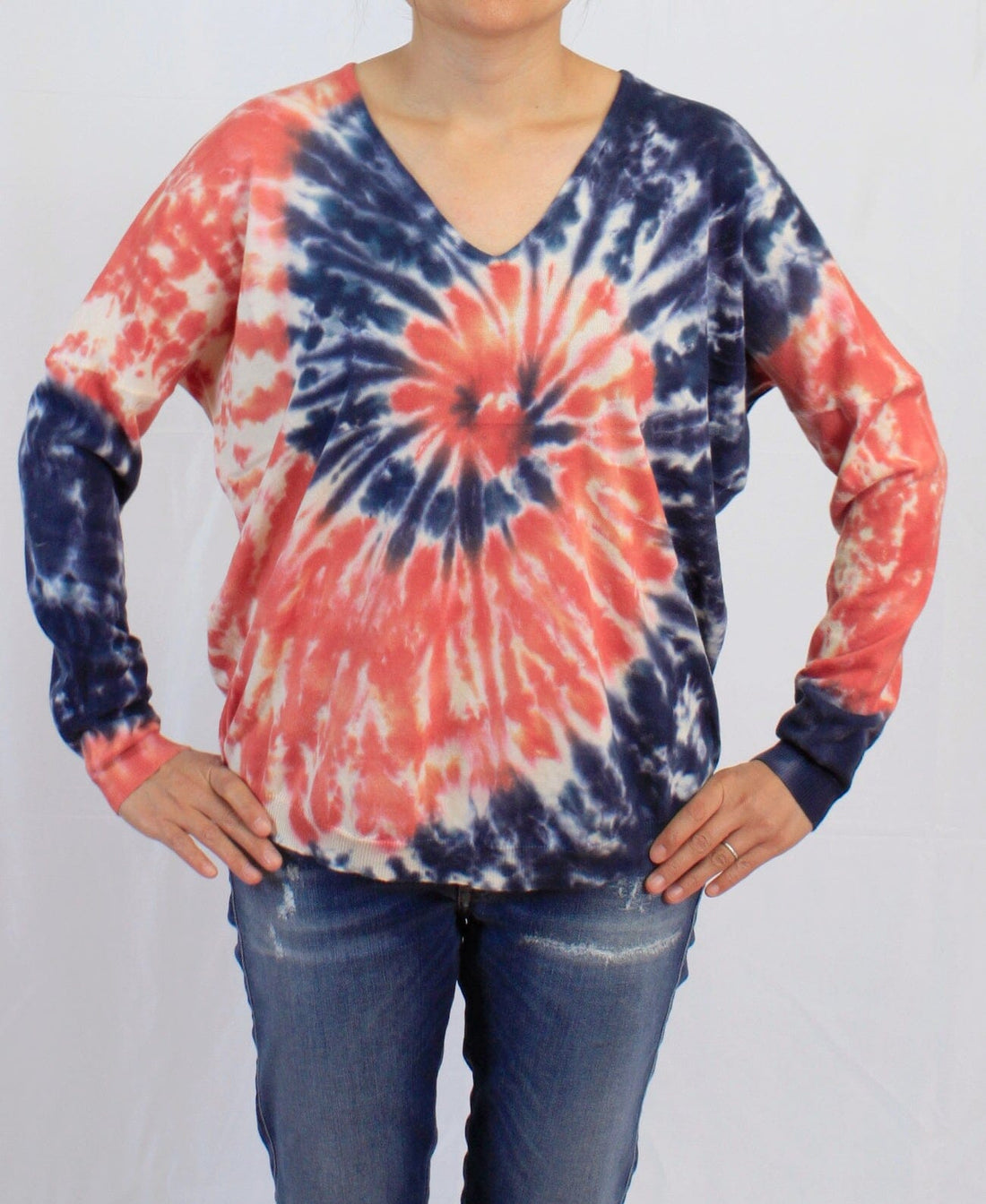 Pull Ă Col V 100% Coton Tricots (Taille Unique Convient pour 36 au 44) pull