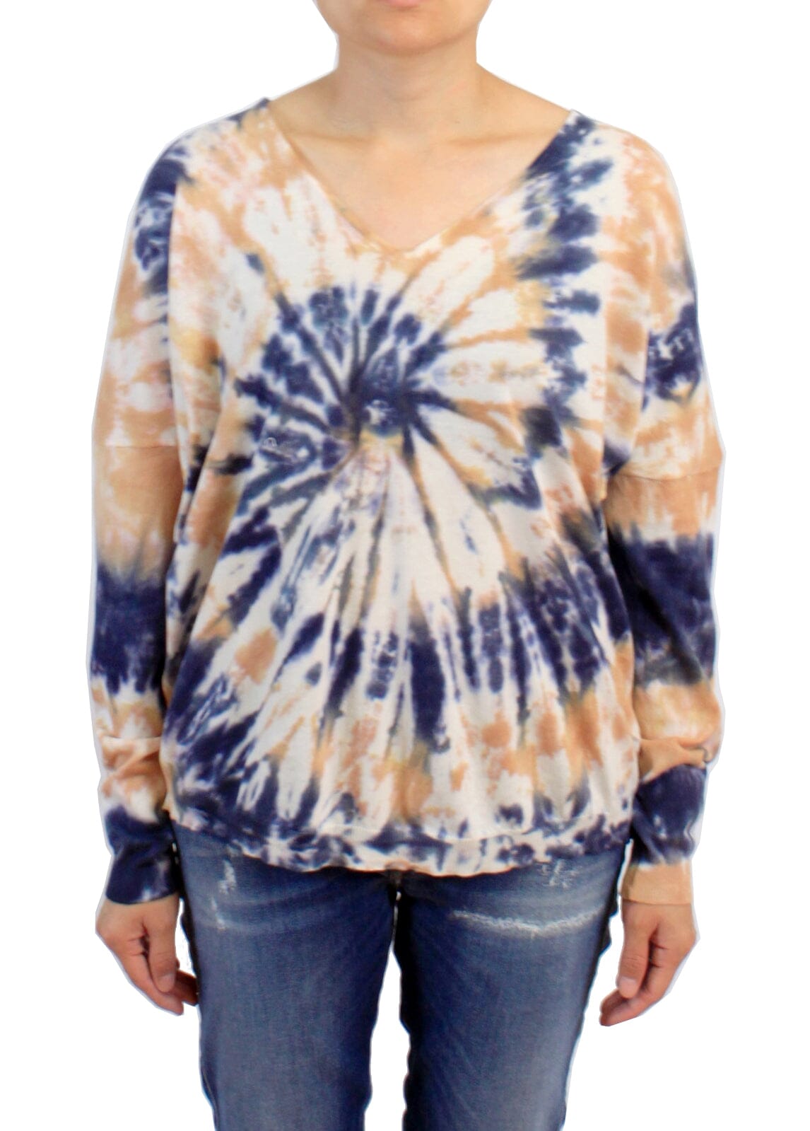 Pull à Col V 100% Coton Tricots (Taille Unique Convient pour 36 au 44) pull