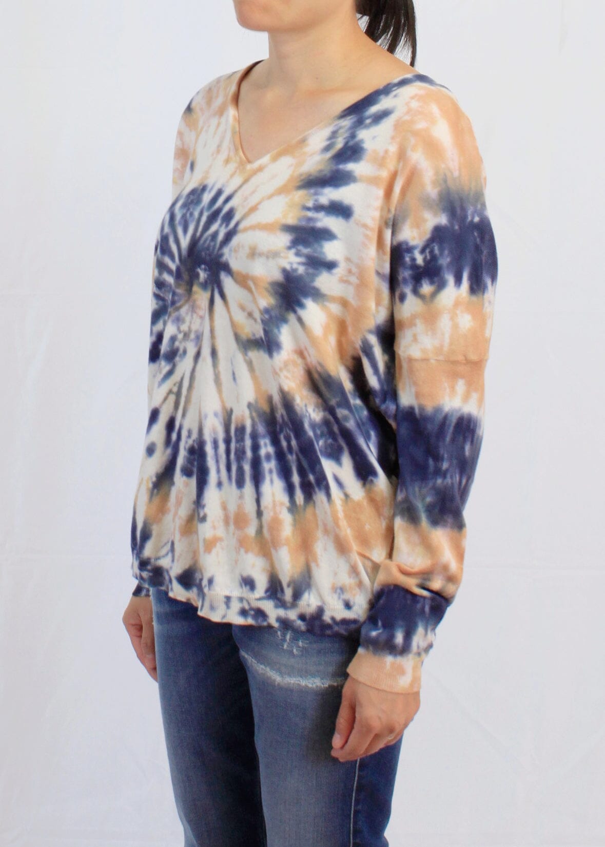 Pull à Col V 100% Coton Tricots (Taille Unique Convient pour 36 au 44) pull