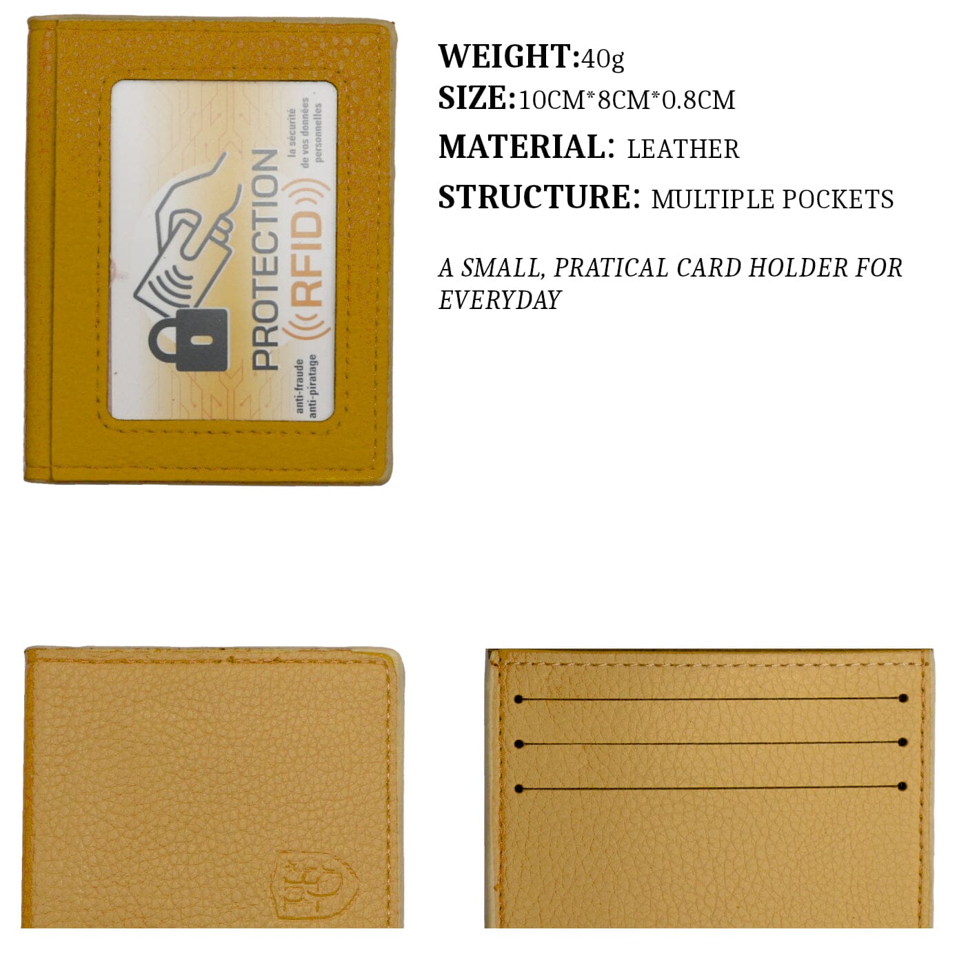 Porte carte de credit Moutarde porte de carte crédit