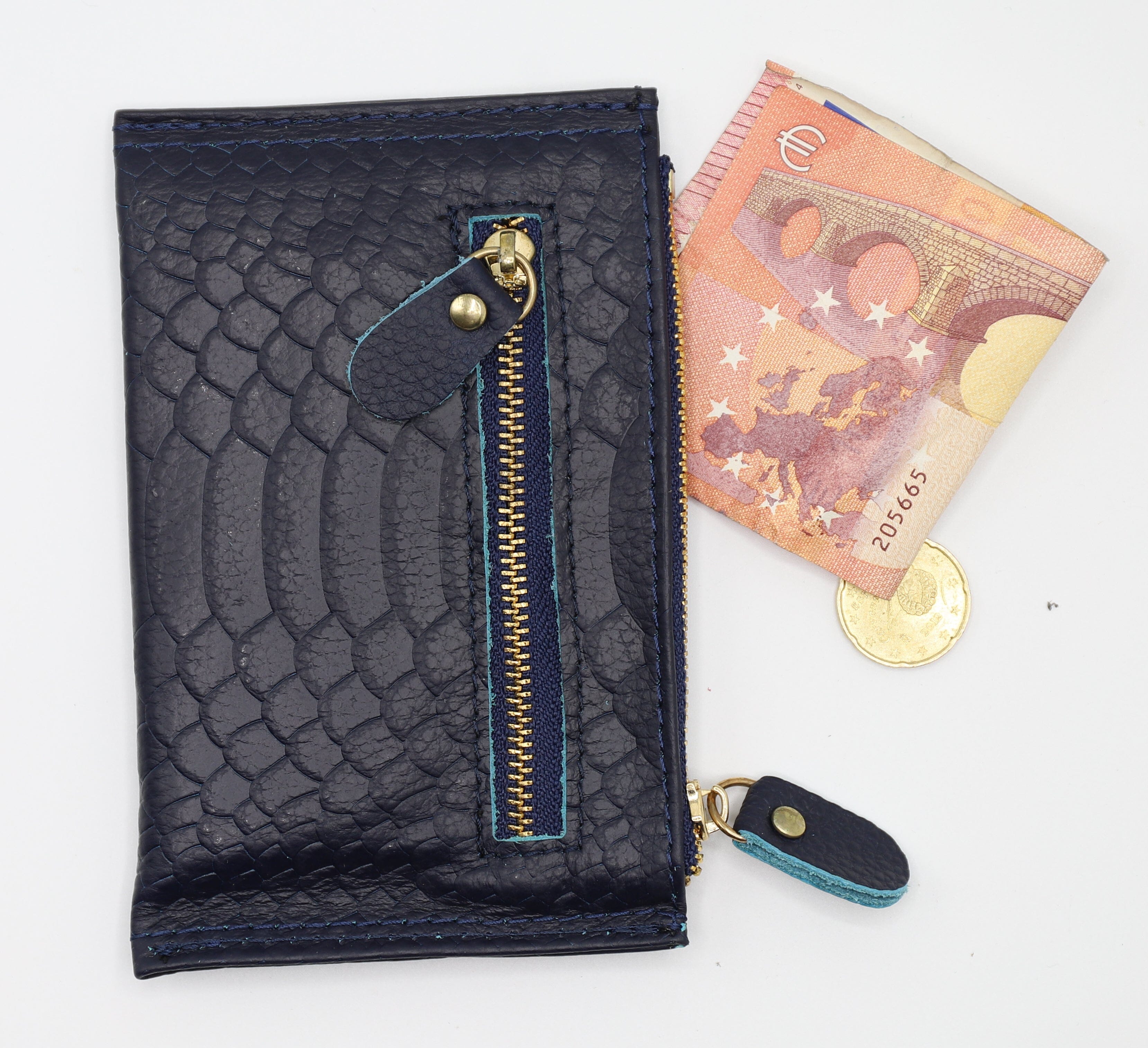 Mini Portefeuille en Cuir de Vachette Porte Monnaie