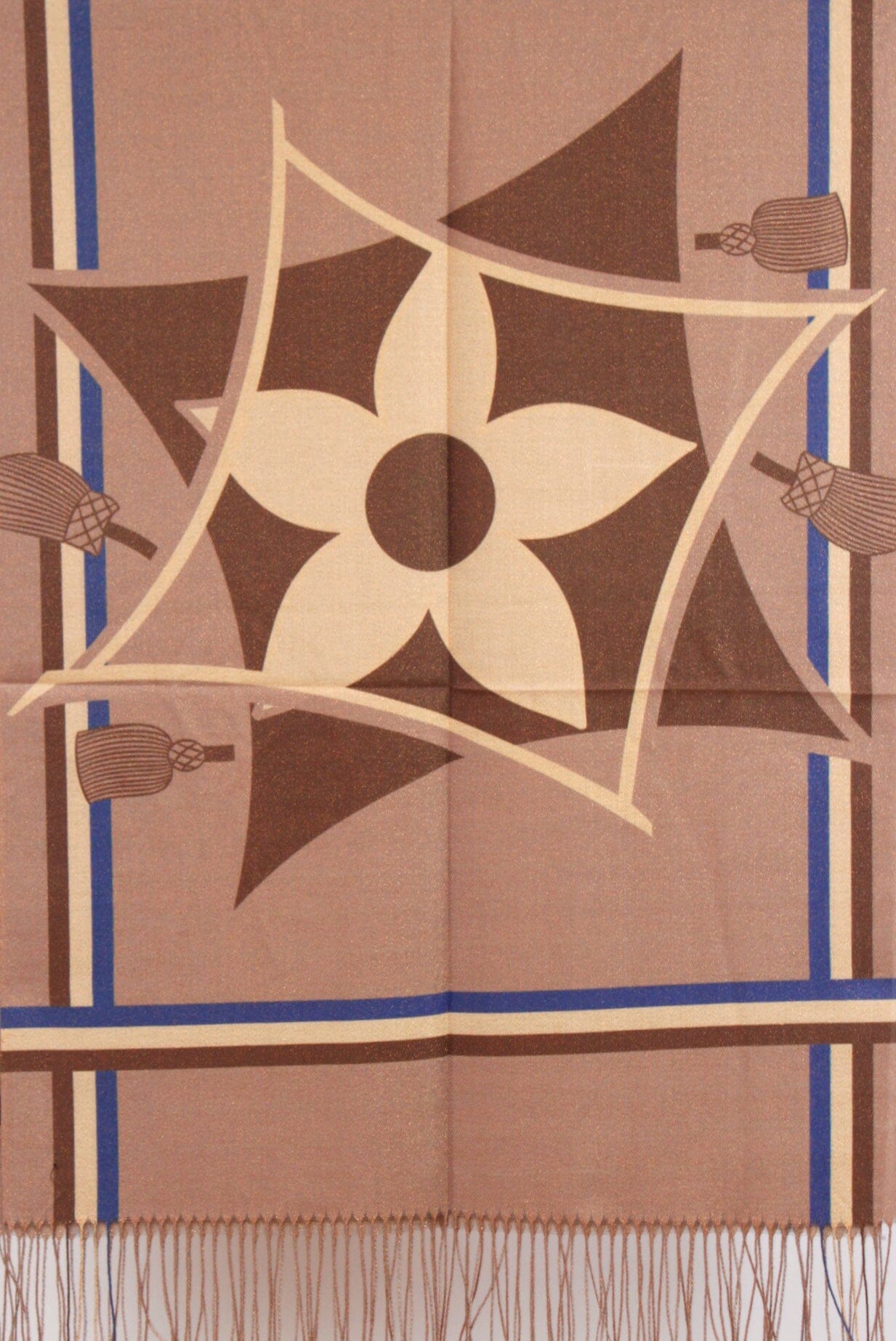 Écharpe Laine à Frange Pashimina