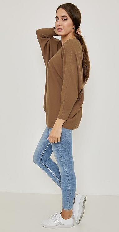 Pull Zip, Manches Longues Tricots, Grande Taille (Taille Unique 40-48) pull