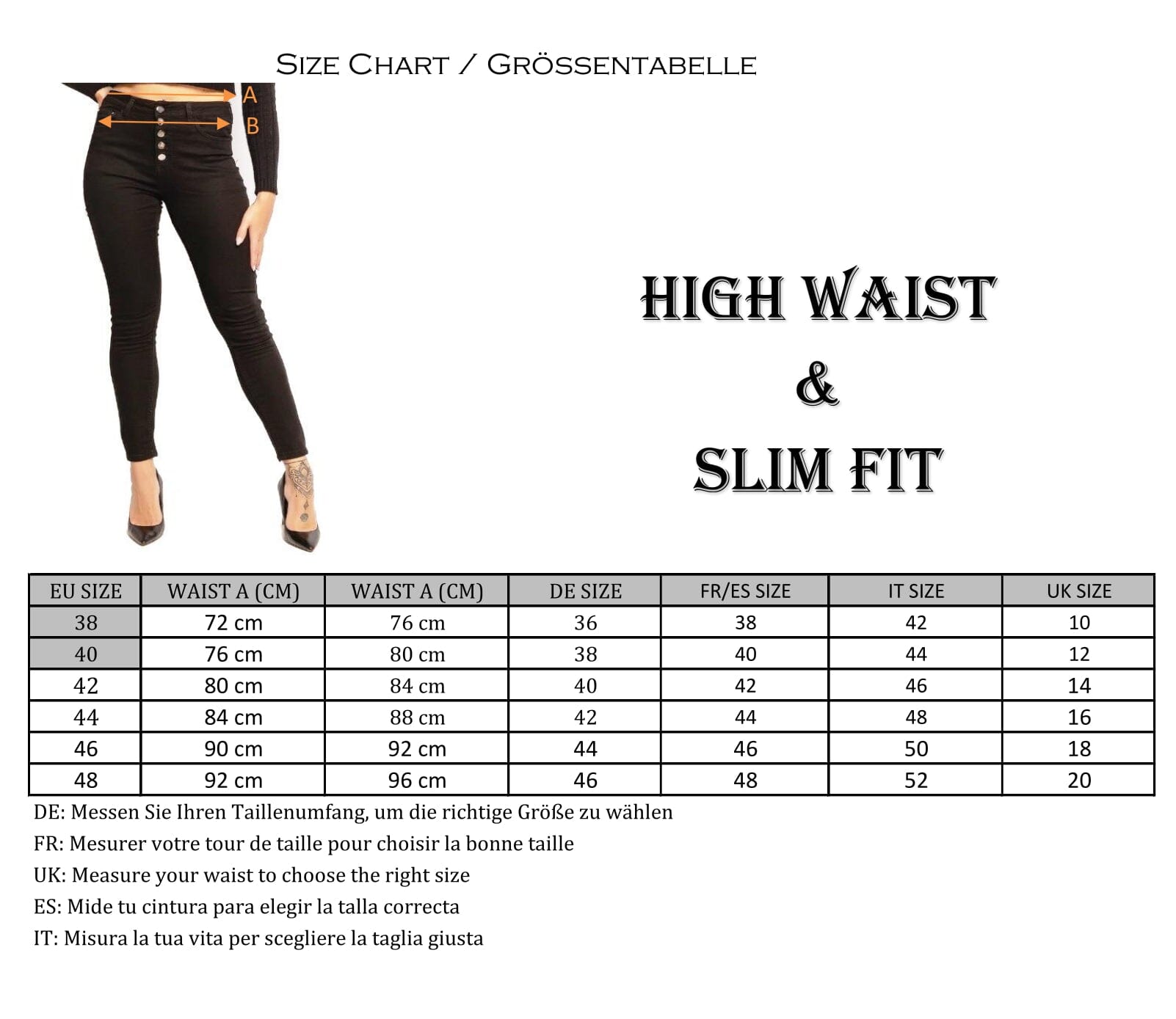 Jeans Slim, Taille Haute pantalon