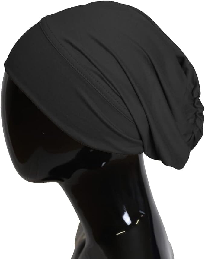 Bonnet Jersey pour Femme, Bonnet Souple Noir bonnet