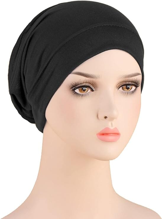 Bonnet Jersey pour Femme, Bonnet Souple Noir bonnet