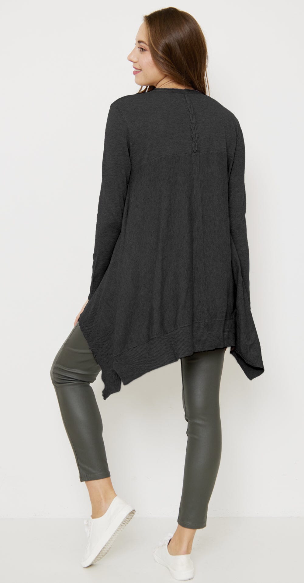 Pull Tricot irrégulier, Manches Longues Chandail (Taille Unique 38-44) pull