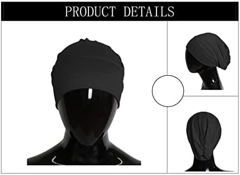 Bonnet Jersey pour Femme, Bonnet Souple Noir bonnet