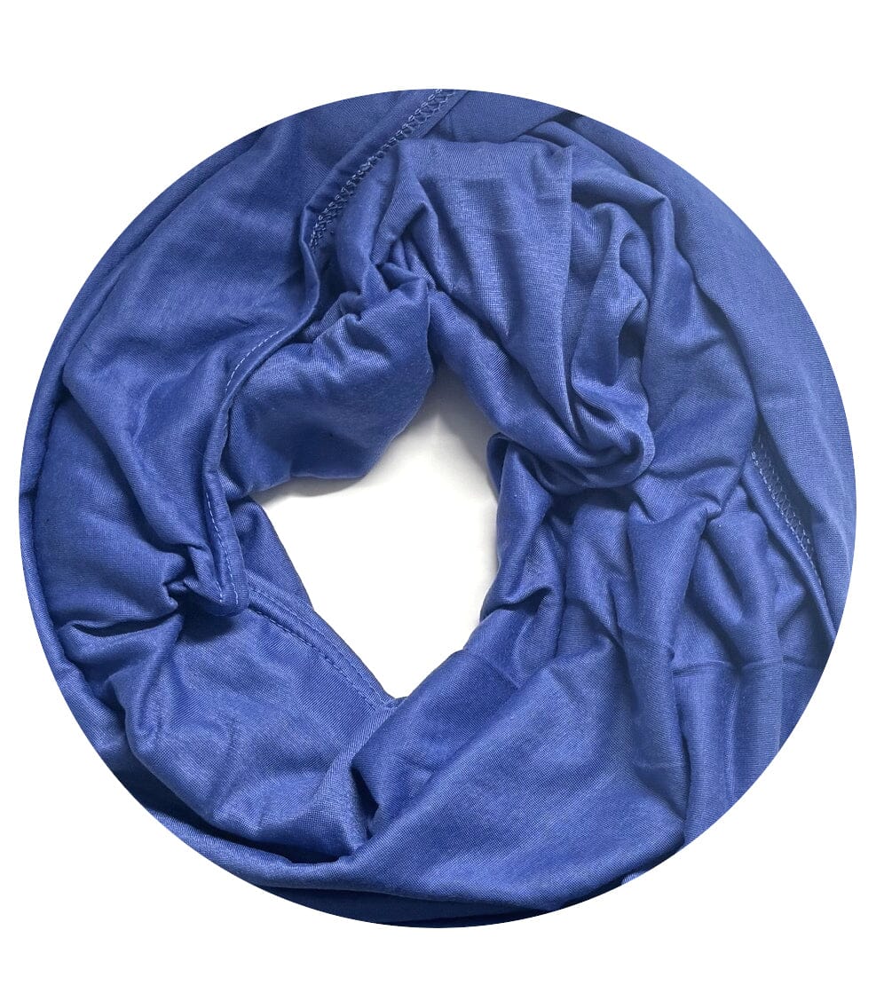 Écharpe Tube Unicolore Confortable Mode Mi-Saison foulard Bleu