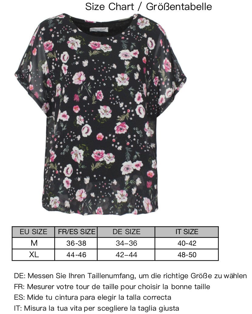 Blouse voile fleurie haut