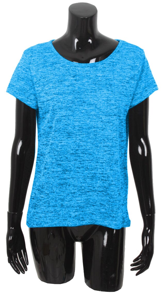 T shirt chiné trous dos haut