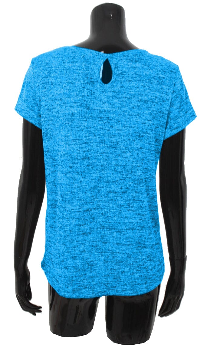 T shirt chiné trous dos haut