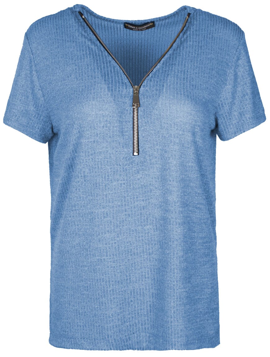 Haut femme fermeture zip mi hauteur haut