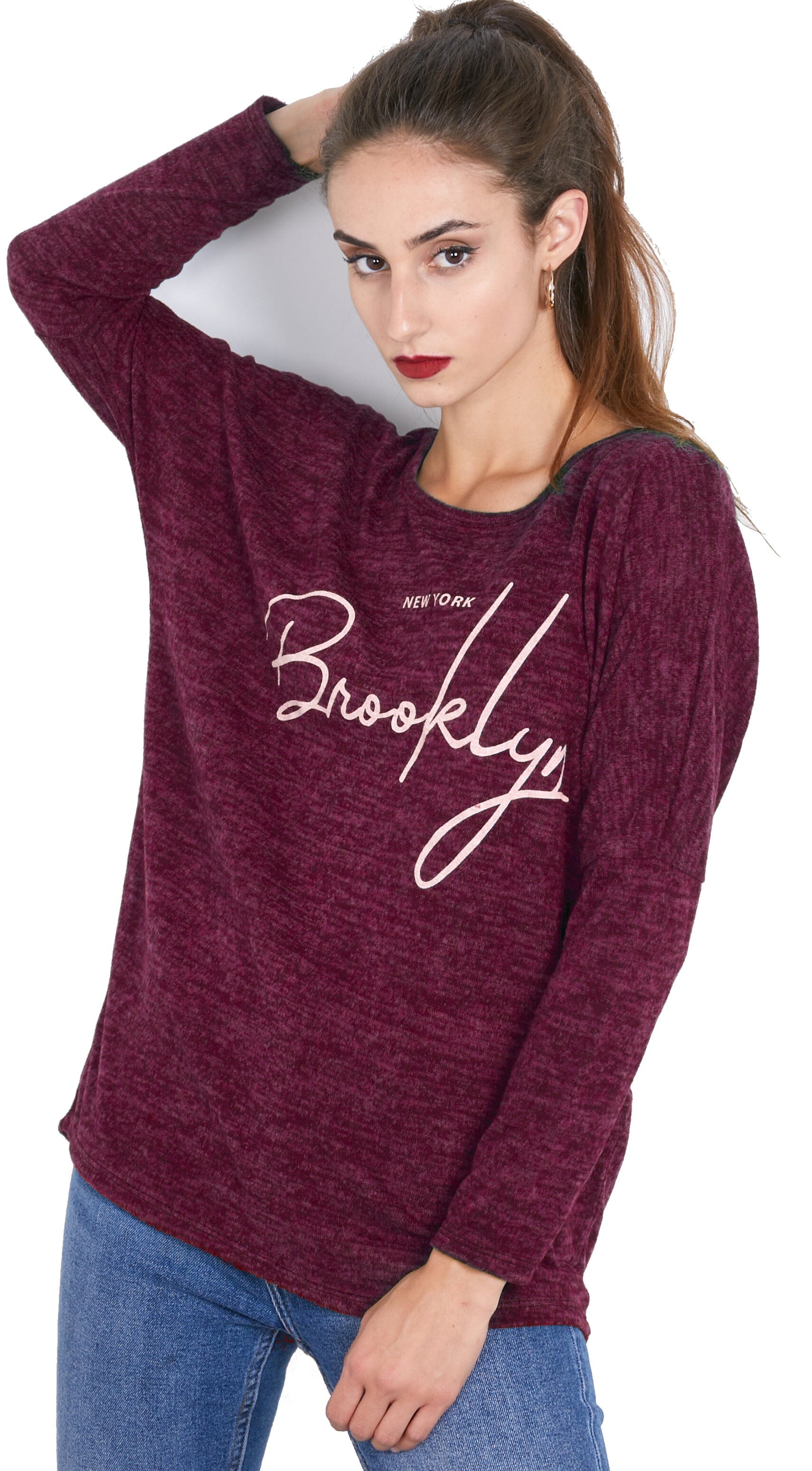 Sweat-Pull Style Oversize imprimé Brooklyn sweat-pull