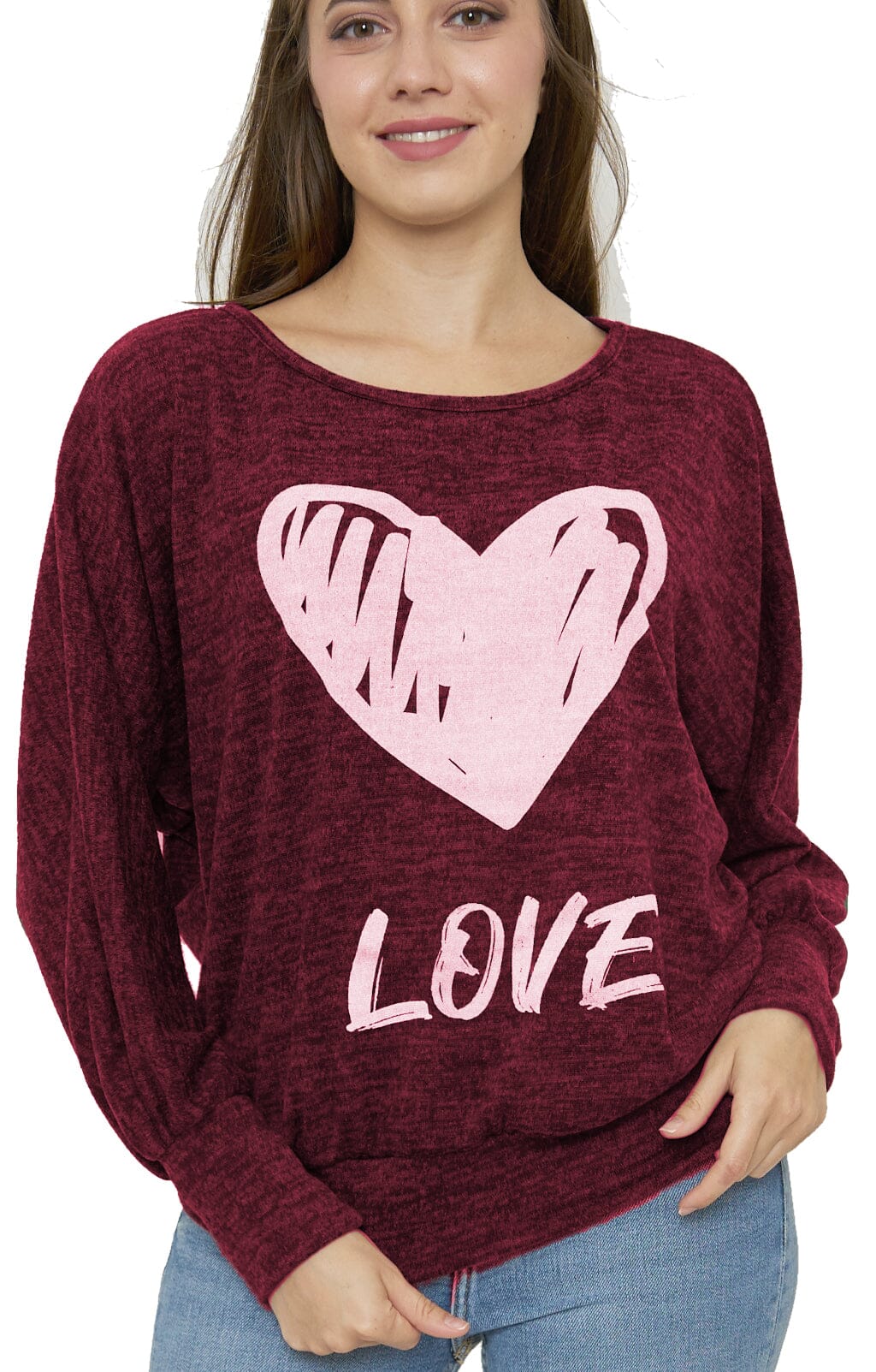 Sweat-Pull Style Oversize imprimé Coeur sweat-pull