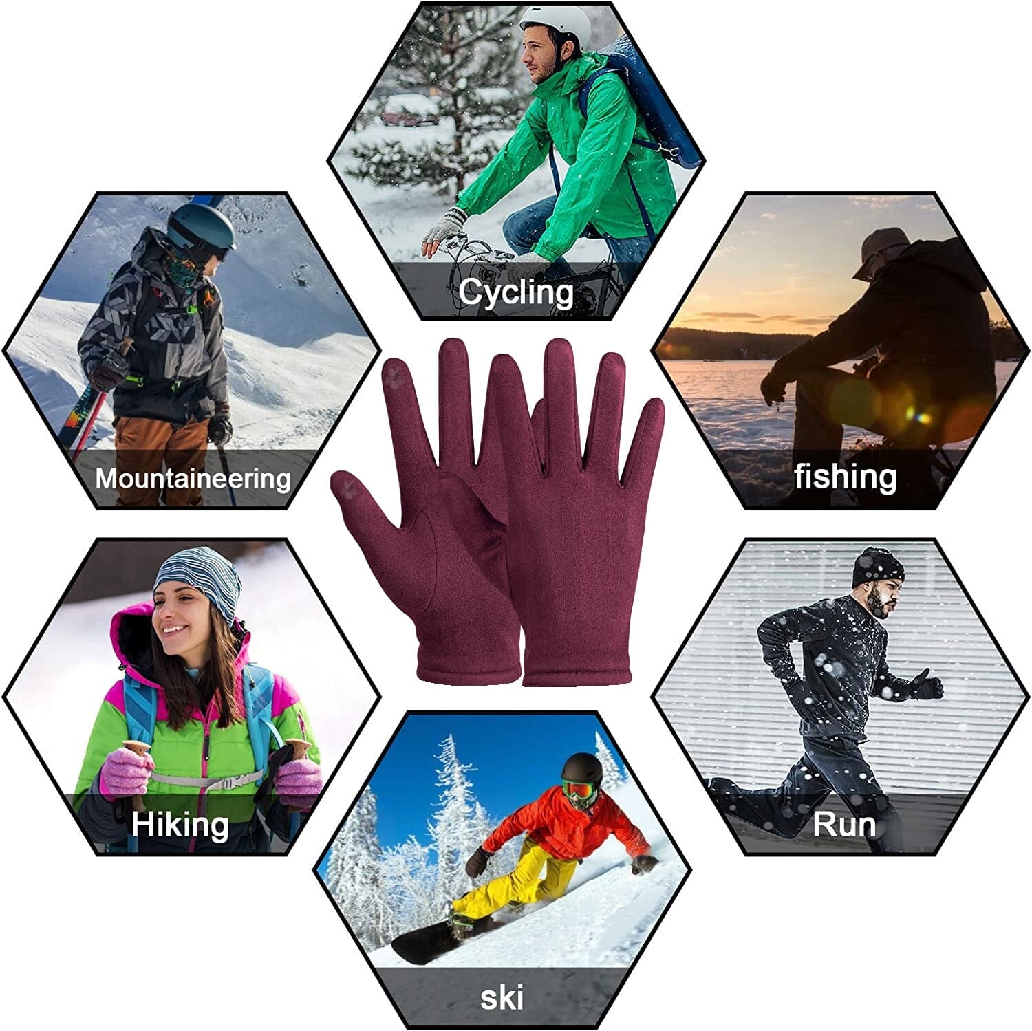 Gants chauffants femme Gant