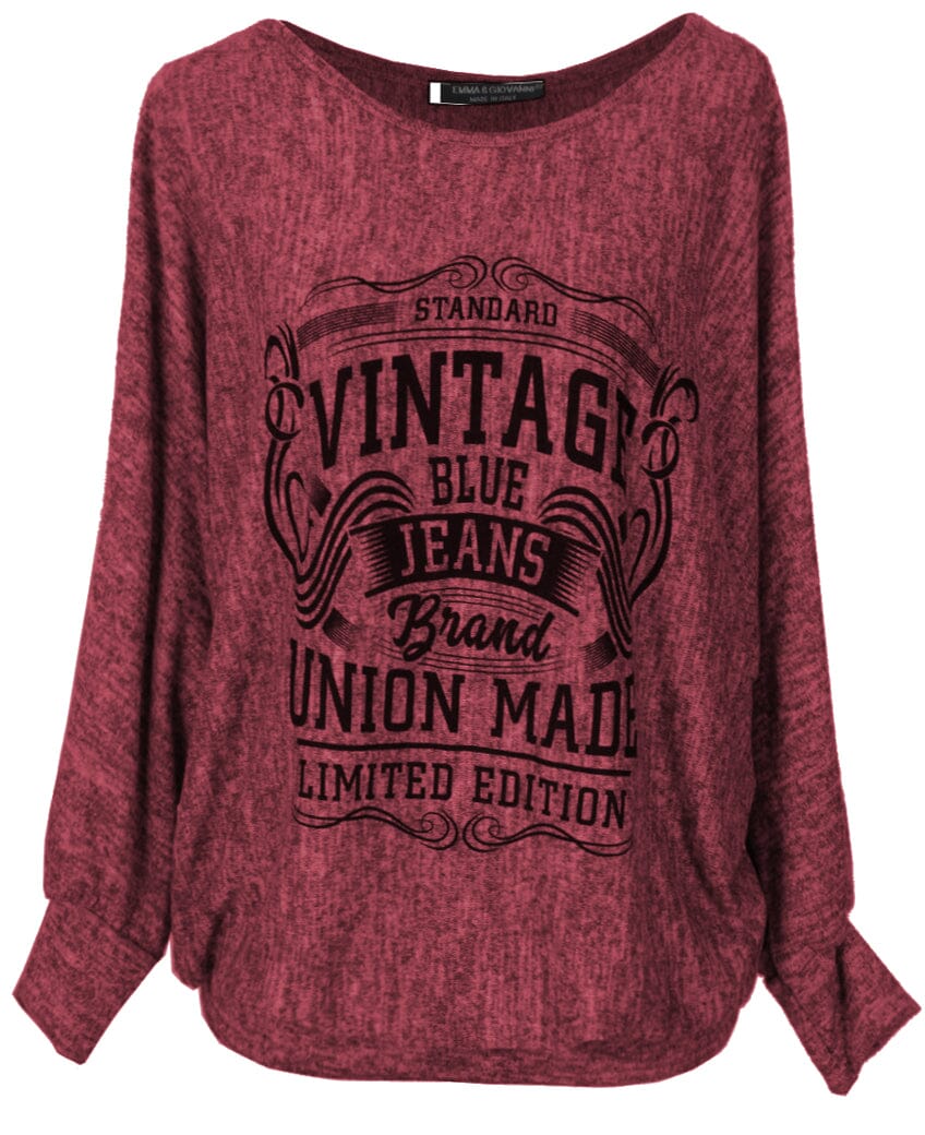 Pull fine imprimé sweat-pull