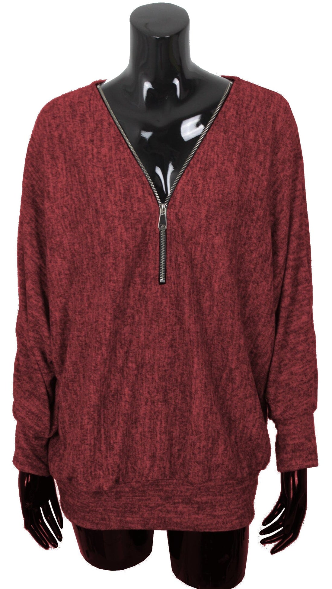 Pull demi Zip Manches Longues pull